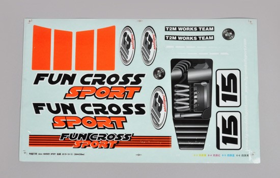Fun cross sport decal set