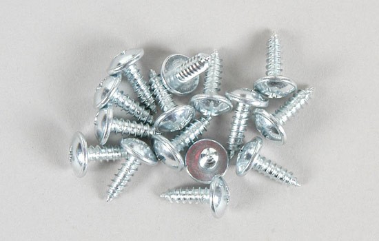 Pan head screw with flange 2.9x9.5mm, 15pcs