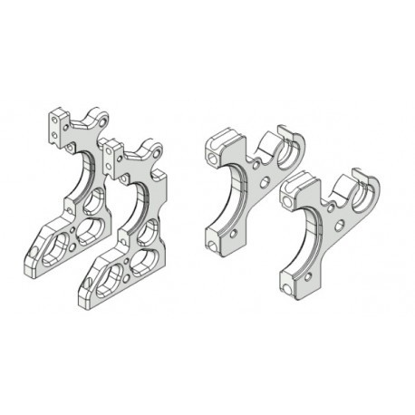 Rear Bulkhead Set 7075 T6 2pcs