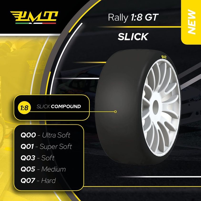 PMT Rally Slick 1/8th Tyres  Ultrasoft 1 pair