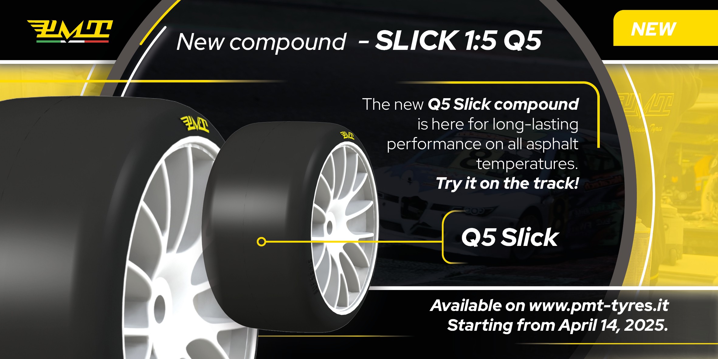 PMT Slick Q05 1/5th tyre 1 pair