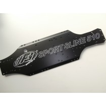Black Alloy Chassis Plate 510mm petrol, 4WD
