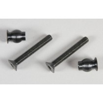 Rear Upright Steel Ball 10x13mm and Screws, 2+2pcs