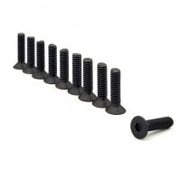 Countersunk hex drive screw black, M3x 8mm 10pcs.