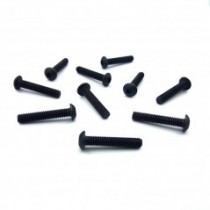 Dome Head hex drive screw black M3x8mm, 10pcs