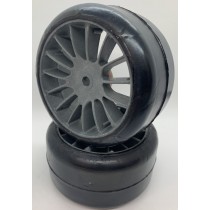 PMT Slick Soft 1/5th tyre on grey flex rims 1 pair